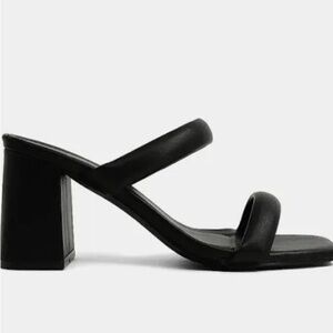 NEW ShuShop Black Block Heel Sandals